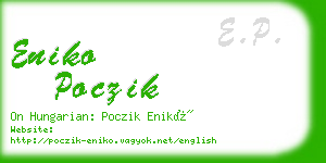 eniko poczik business card